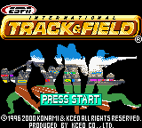 International Track & Field title screen for GameBoy Color